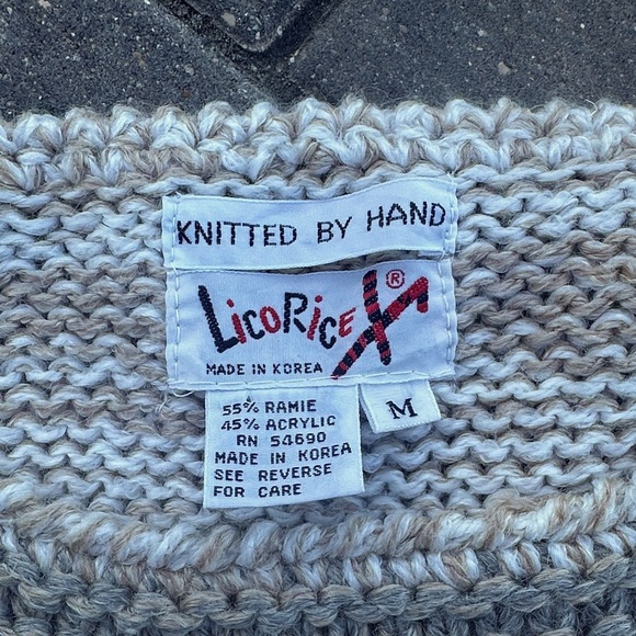 Vintage Handknit Ramie Blend Short Sleeve Sweater Women Medium Casual NWT - Picture 4 of 7